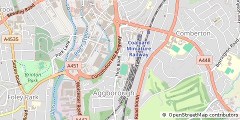 Map of Kidderminster, Worcestershire