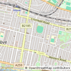 Map of Hove, East Sussex