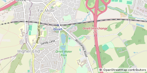 Map of Wigan, Lancashire