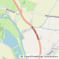 Map of Bletsoe, Bedfordshire