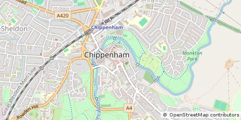 Map of Chippenham, Wiltshire