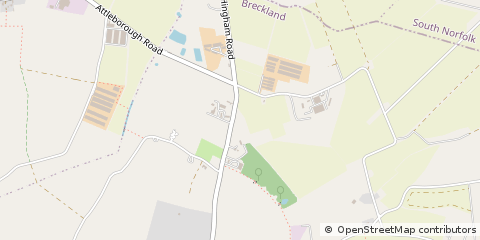 Map of Attleborough, Norfolk