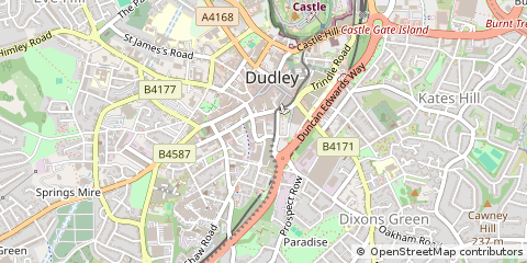 Map of Dudley