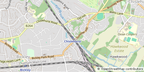 Map of Chislehurst, Kent