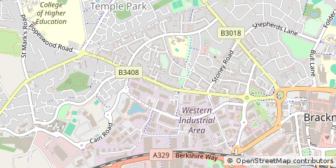 Map of Bracknell, Berkshire