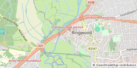 Map of Ringwood, Hampshire