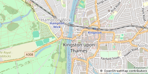Map of Kingston Upon Thames