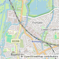 Map of Romsey, Hampshire