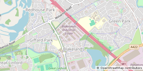 Map of Milton Keynes, Buckinghamshire