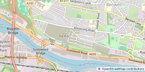 Map of Newcastle Upon Tyne