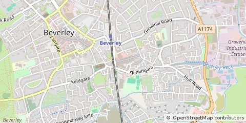 Map of Beverley, East Yorkshire