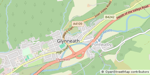 Map of Neath, West Glamorgan