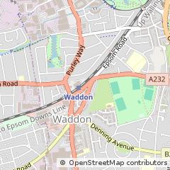 Map of Croydon, Surrey