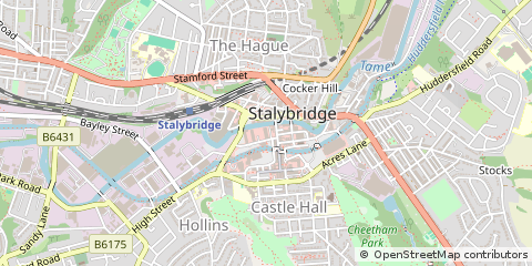 Map of Stalybridge, Cheshire