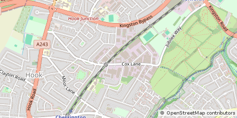 Map of Chessington, Surrey