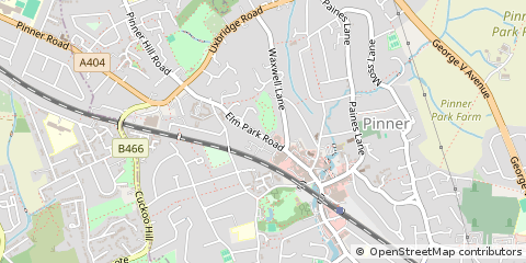 Map of Pinner, Middlesex