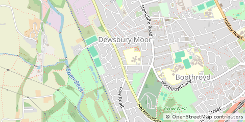 Map of West Yorkshire