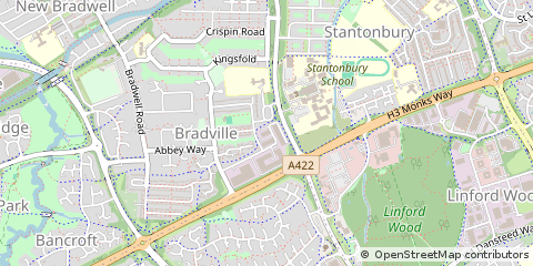 Map of Milton Keynes