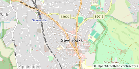 Map of Sevenoaks, Kent