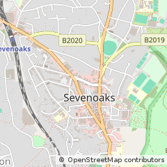 Map of Sevenoaks, Kent