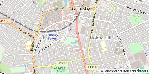 Map of Grimsby, North East Lincolnshire