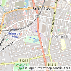Map of Grimsby, North East Lincolnshire