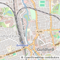 Map of Guildford, Surrey