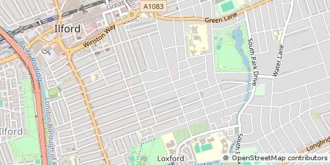 Map of Ilford, Essex