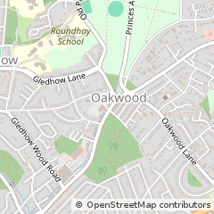 Map of Leeds, West Yorkshire