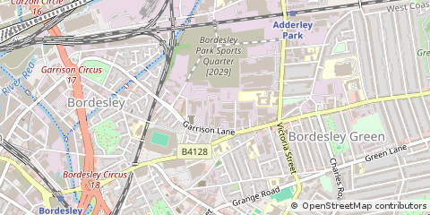 Map of Birmingham, West Midlands