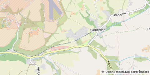 Map of Redruth, Cornwall