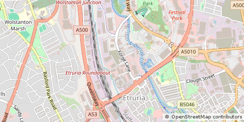 Map of Stoke on Trent