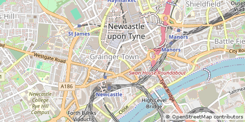 Map of Newcastle Upon Tyne