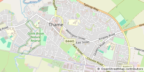 Map of Thame, Oxfordshire
