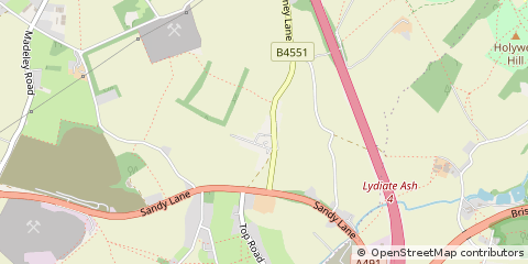 Map of Bromsgrove, Worcestershire
