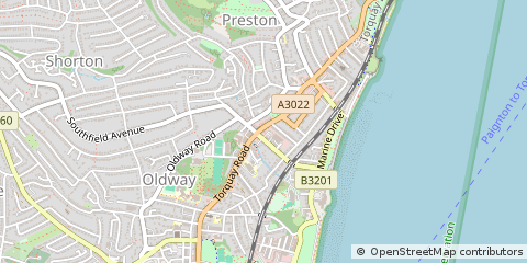 Map of Paignton, Devon