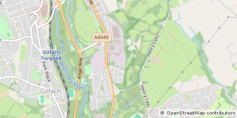 Map of Bargoed, MID Glamorgan