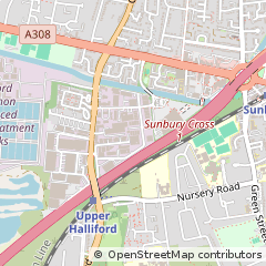 Map of Sunbury-on-Thames, Middlesex