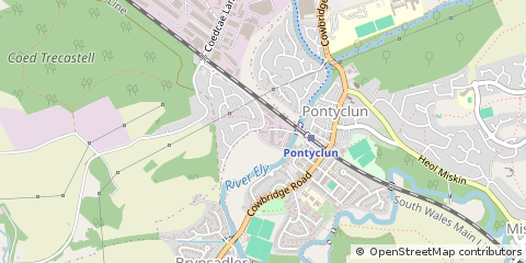 Map of Pontyclun, Rhondda Cynon TAF