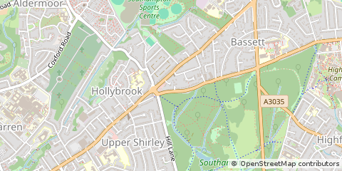 Map of Southampton, Hampshire