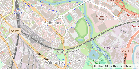 Map of Derby, Derbyshire