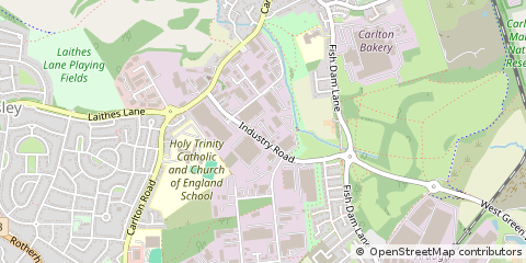 Map of Barnsley, South Yorkshire