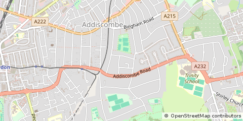 Map of Croydon, Surrey