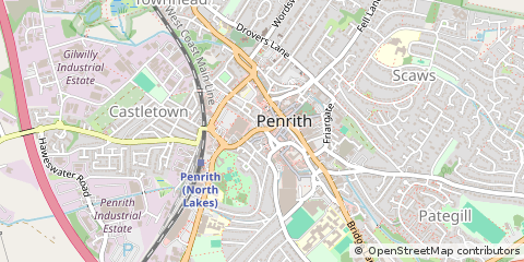 Map of Penrith, Cumbria