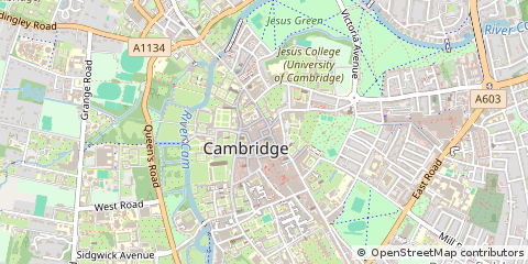 Map of Cambridge, Cambs