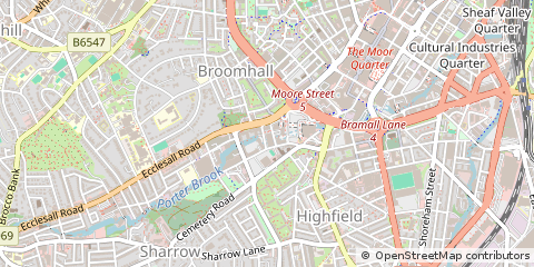Map of Sheffield