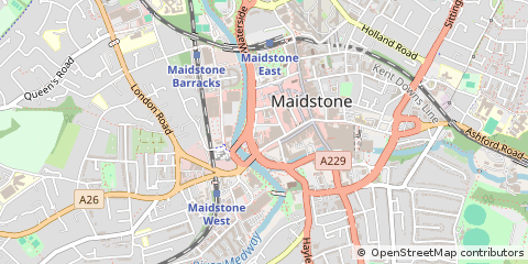 Map of Maidstone, Kent