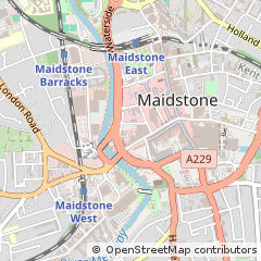 Map of Maidstone, Kent