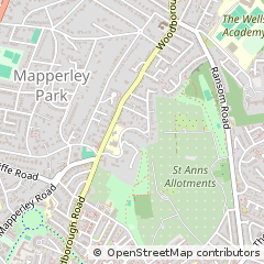 Map of Nottingham, Nottinghamshire