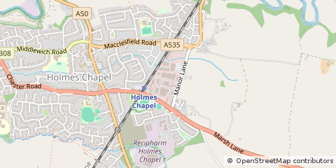 Map of Holmes Chapel, Cheshire